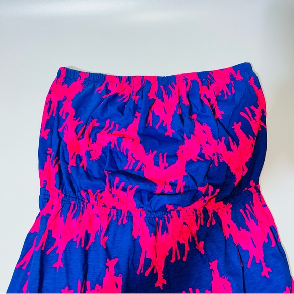 Lilly Pulitzer dress Windsor Strapless Giraffic Park Print dress women Size L - Picture 8 of 9